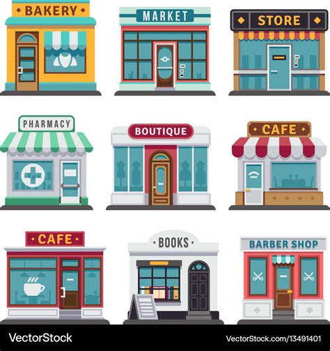 Retail Business Urban Shop Store Royalty Free Vector Image