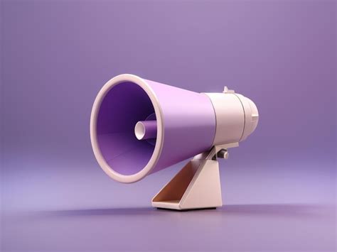 Premium Ai Image 3d Megaphone Speaker Or Loudspeaker Bullhorn Design 3