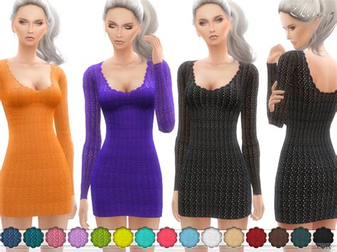 The Sims Resource Crochet Sweater Dress