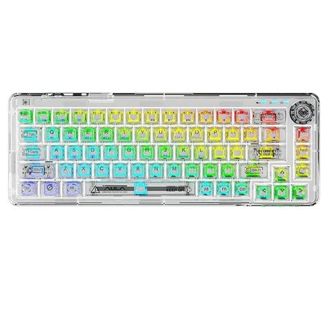 AULA WIND IN HOT SWAPPABLE TRANSPARENT MECHANICAL KEYBOARD F Gadgets