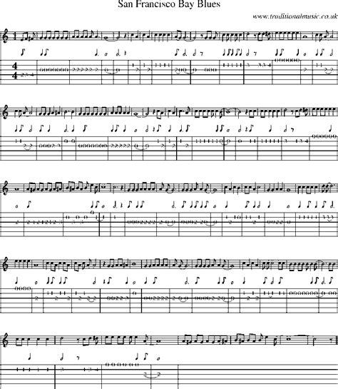 Guitar Tab And Sheet Music For San Francisco Bay Blues