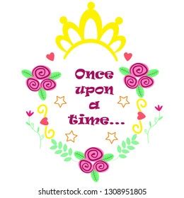 Poster Once Upon Time Vector Illustration Stock Vector Royalty Free