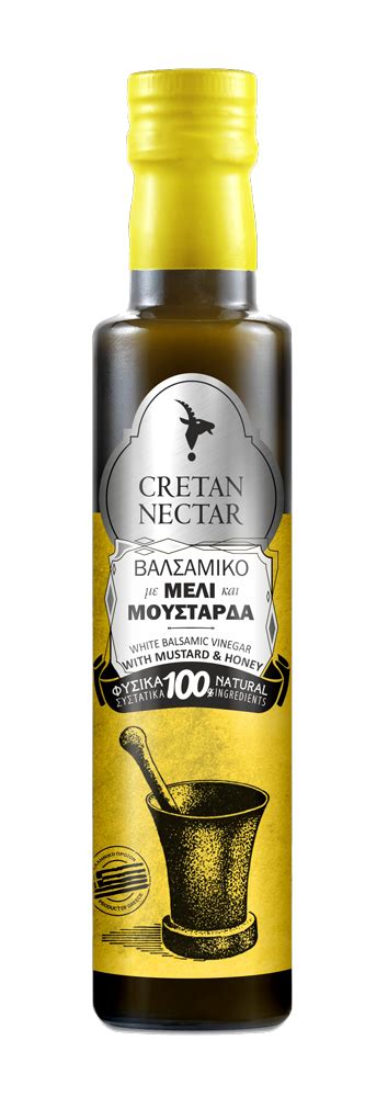 White Balsamic Vinegar With Honey And Mustard Cretan Nektar