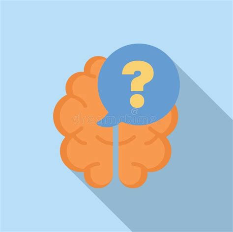 Human Brain Asking Question With Speech Bubble And Question Mark Inside