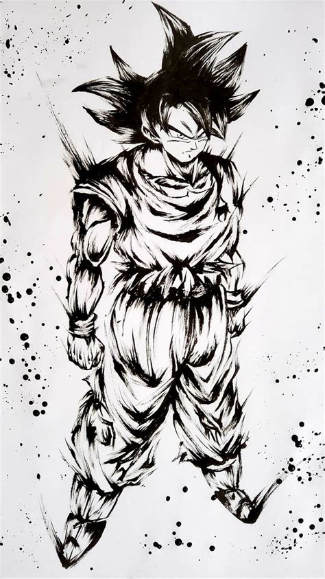 Pin De Son Goku サレ En Dragon Ball Ink Style Arts ️♠️ Dibujo De Goku