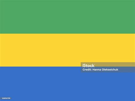 Gabon Flag Official Colors And Proportions National Gabon Flag Stock Illustration - Download ...