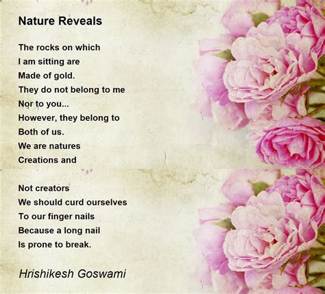 Nature Reveals Nature Reveals Poem By Hrishikesh Goswami