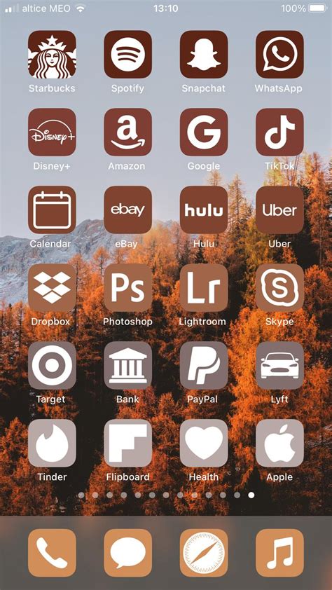 Aesthetic Fall Ios App Icons Pack Icons Colors Etsy App Icon