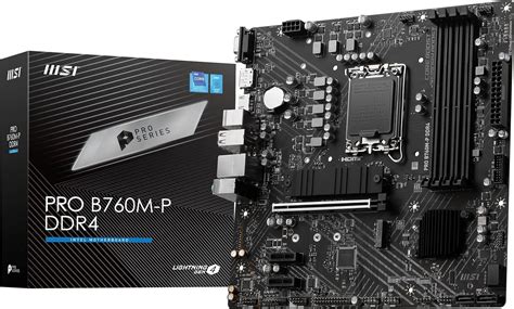 MSI Placa mãe PRO B760M P DDR4 ProSeries suporta processadores Intel