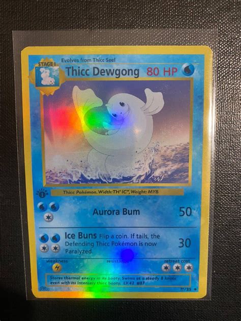 Thicc Dewgong Charizard Gx Ex Vmax V Pok Mon Card Orica Holographic