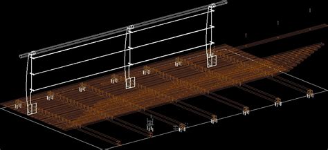 Exploded Mezzanine Wood 3D DWG Detail For AutoCAD Designs CAD