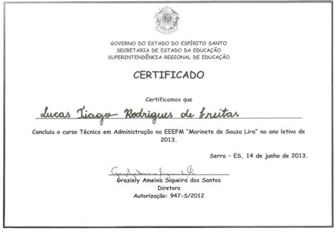 Modelo De Certificado De Curso Tecnico V Rios Modelos Bank Home