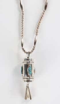 Navajo Sterling Silver & Turquoise Necklace | Cottone Auctions