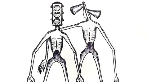 How To Draw Siren Head And Traffic Light Head Youtube