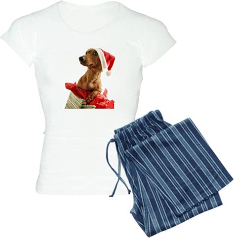 Cafepress Dachshund Christmas Womens Light Womens Pjs