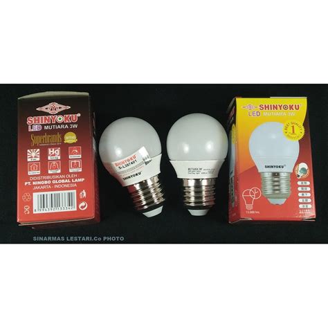 Jual Shinyoku Led Mutiara Watt V K Putih Shopee Indonesia