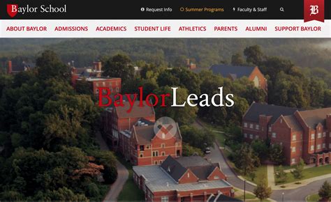 Baylor School Sets A New Standard For Websites