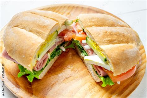 Mexican Ham Sandwich Torta Stock Photo Adobe Stock