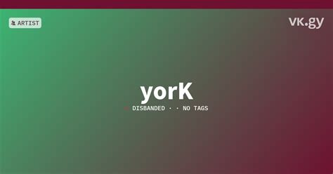 yorK profile | yorKプロフィール | vkgy (ブイケージ)