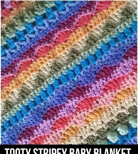 Crochet Inspiration Tooty Stripey Baby Blanket Free Crochet Pattern