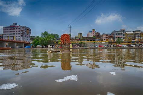 Polluted Godavari River