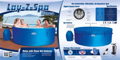 Lay Z Spa Monaco Inflatable Hot Tub 8 Person Hot Tub Spa