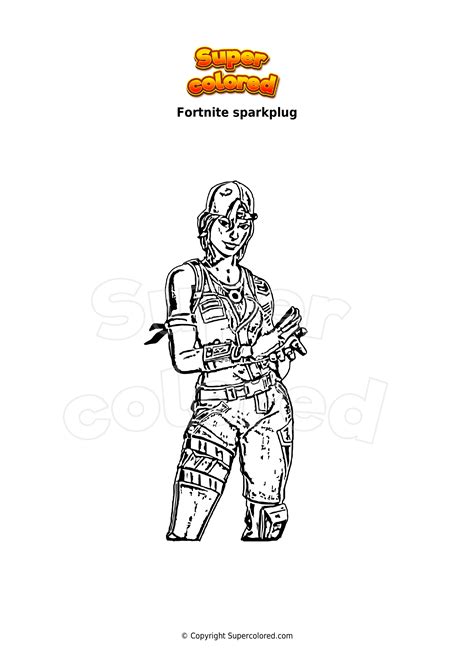 Coloriage Fortnite Sparkplug Supercolored