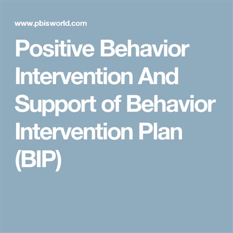 Positive Behavior Intervention And Support Of Behavior Intervention Plan Bip Positive