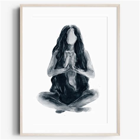 Art Watercolor Abstract Nude Woman Portrait Print Poster Unframed