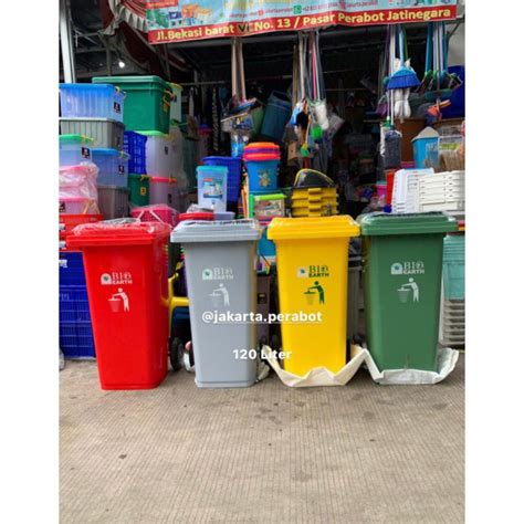 Green Leaf Tempat Sampah Roda Liter Tempat Sampah Bio Earth