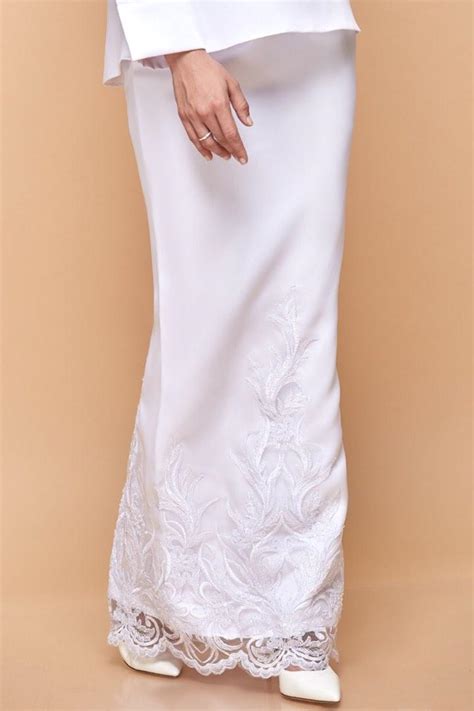 Jannahnoe Bridal Baju Kurung Series Emma Kurung In White M Size