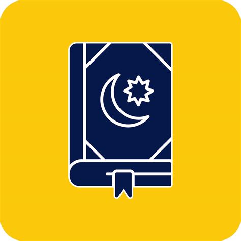 Quran Glyph Square Two Color Icon Vector Art At Vecteezy