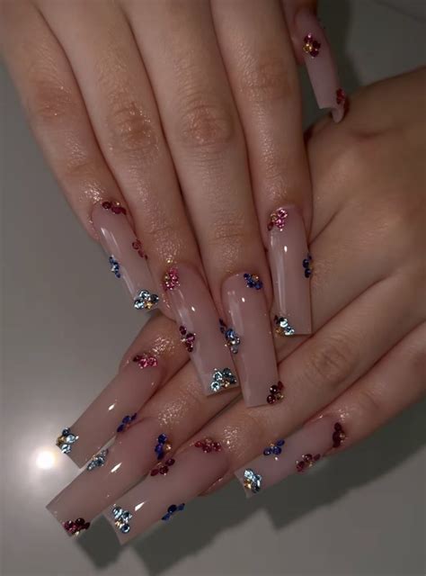 Nails Nail Charms Long Nails Square Nails Nail Ideas Nude Nails Stylish Nails Nail