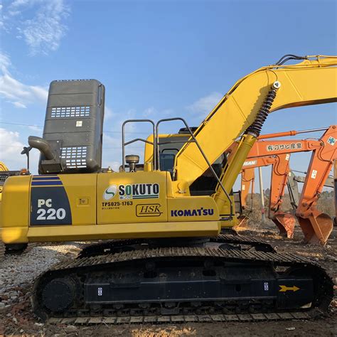 Japan Used Orginal Komatsu Pc78us Excavator With Long Arm Pc220 Pc220 8