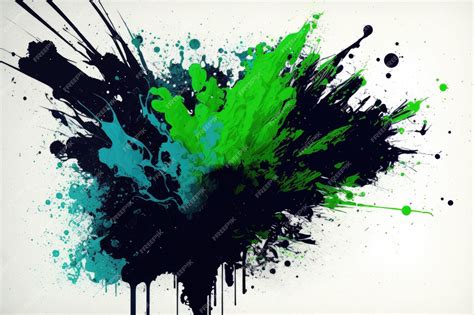 Premium AI Image | A splatter of green paint