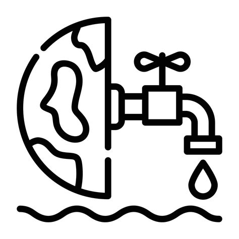 Premium Outline Design Of Water Scarcity Vector Art At Vecteezy