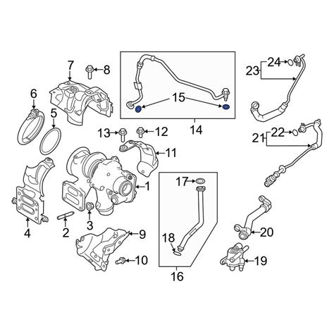 Land Rover OE LR073688 Lower Turbocharger Oil Line O Ring