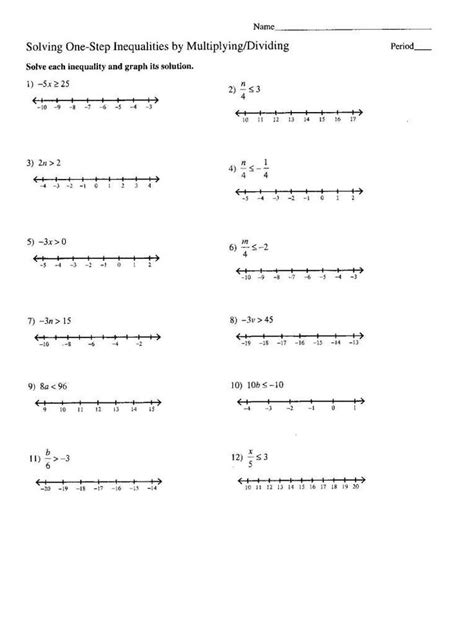 7 8th Grade Math Inequalities Worksheet Multi Step Equations