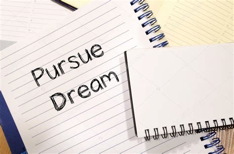 Pursue dream write on notebook — Stock Photo © Petenceto #108284418