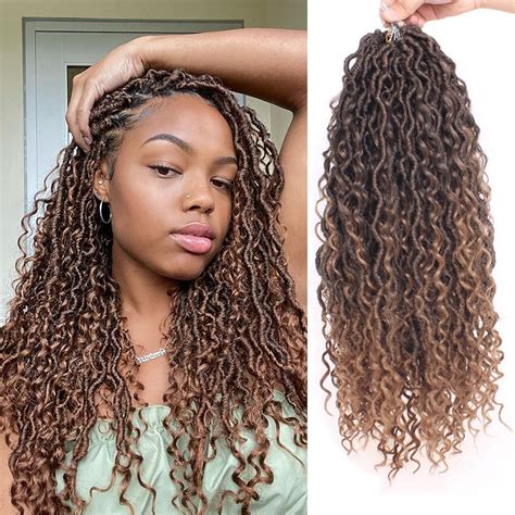 Boho Faux Locs Synthetic Crochet Braids Hair Goddess Locs Crochet Hair Pre Looped Soft Locs With