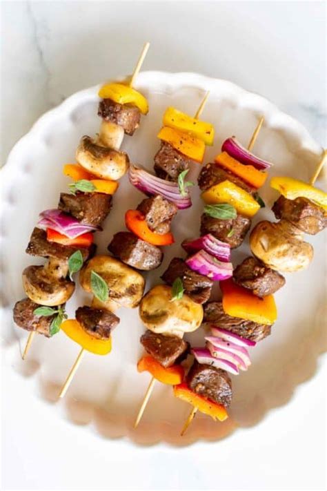 How To Make The Easiest Steak Kabobs On The Grill Julie Blanner