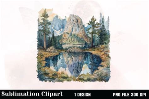 Mountain Landscape Clipart Graphic by Vertex · Creative Fabrica