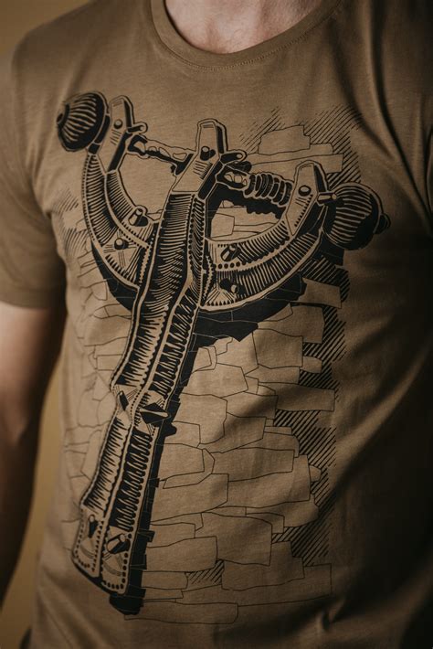 Crossbow Fibula T Shirt Crossbow On T Shirt Cemme Made In Latvia