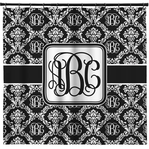 Custom Monogrammed Damask Shower Curtain Personalized Youcustomizeit