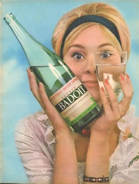 PUBLICITÉ ADVERTISING 1962 BADOIT eau minérale gazeuse naturelle