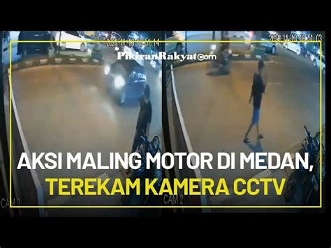 Video Viral Aksi Pencurian Kendaraan Bermotor Terekam Kamera CCTV Di