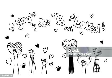 Applause Hand Draw On White Background With You Are So Loved Text And