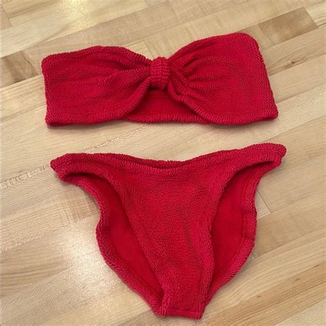 Hunza G Swim Hunza G Red Bikini Set Poshmark