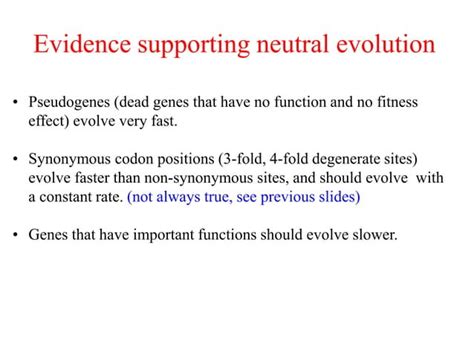 Molecular evolution