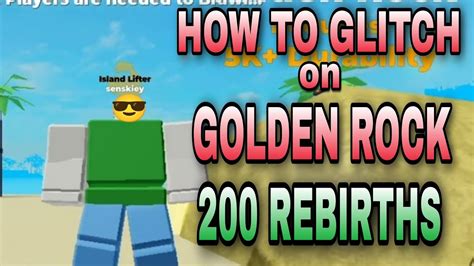 How To Glitch On 5k Rock With 200 Rebirths Muscle Legends Tutorial